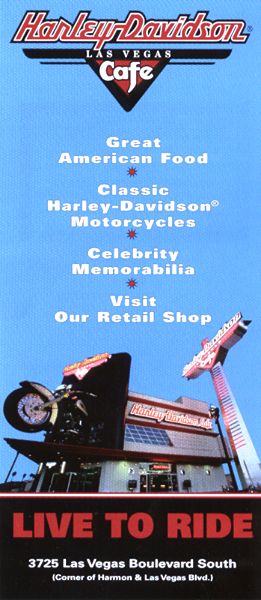 Harley Davidson Cafe Coupon front