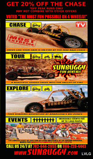 Discount Coupon for 20% Off Sunbuggy Fun Rentals, Chase dune buggy package, North Las Vegas