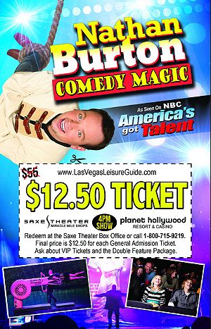 Nathan Burton Comedy Magic Show discount tickets coupon
