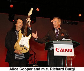Alice cooper and Richard Burgi at Canon event