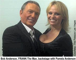 Bob Anderson backstage with Pamela Anderson