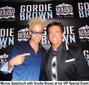 Gordie Brown with Murray Sawchuck at his VIP event