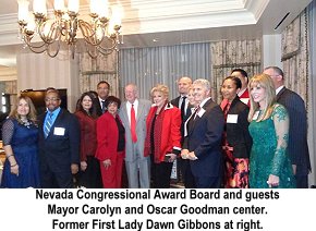 Nevada Congressional Award board, Mayor Carolyn and Oscar Goodman,  Dawn Gibbons