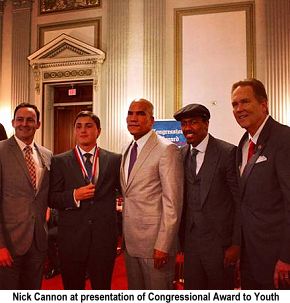 Nick Cannon Congressional Award to youth