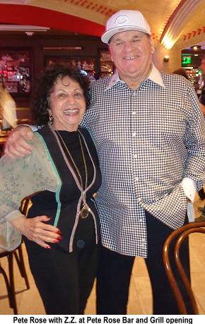 Pete Rose with Z.Z. at Pete Rose Bar and Grill opening