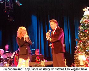 Pia Zadora and Tony Sacca at Merry Christmas Las Vegas show