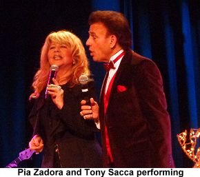 Pia Zadora and Tony Sacca performing