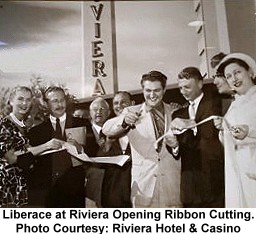 Riviera Hotel Ribbon cutting with Liberace