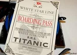 Titanic artifacts boarding pass