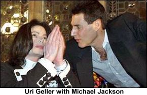 Uri Geller with Michael Jackson