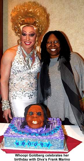 Whoopi Goldberg birthday with Frank Marino