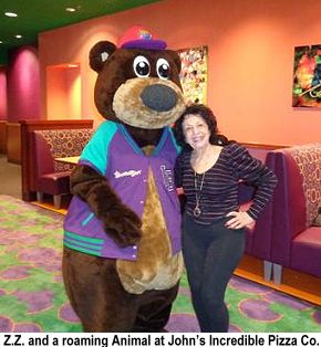 Z.Z. and a roaming animal attraction at John's Incredible Pizza Company